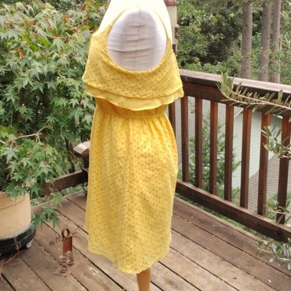 J. Taylor Sunny Yellow Lace Dress - Picture 4 of 11